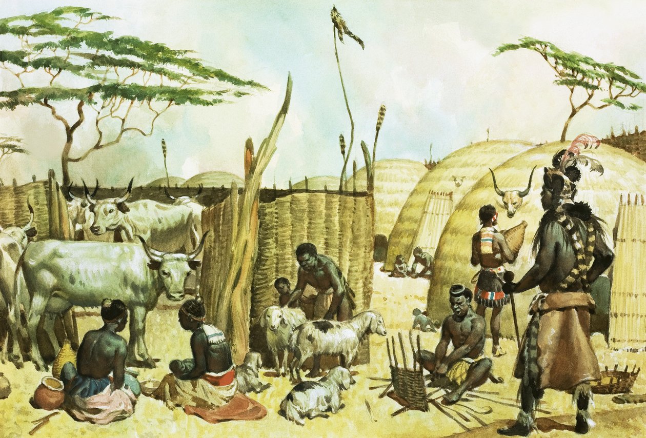 Wioska Zulu autorstwa James Edwin McConnell