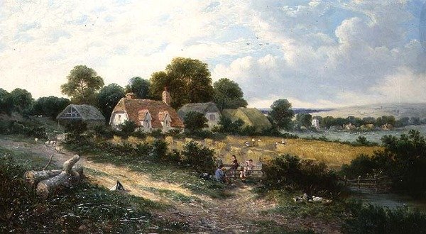 Sianokosy (olej na płótnie) autorstwa James Edwin Meadows