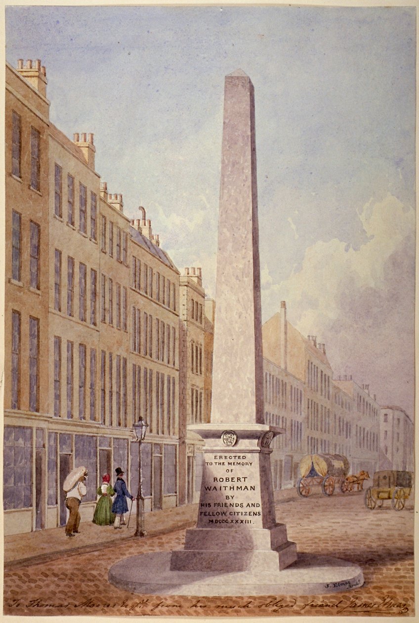 Pomnik na skrzyżowaniu Farringdon Street i Fleet Street, City of London, 1833 autorstwa James Elmes