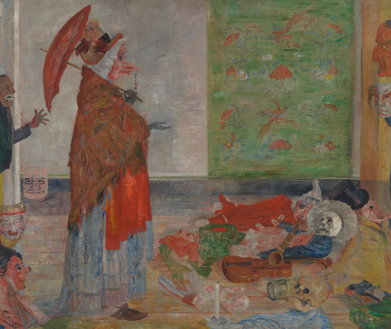Zdumienie właściciela maski autorstwa James Ensor
