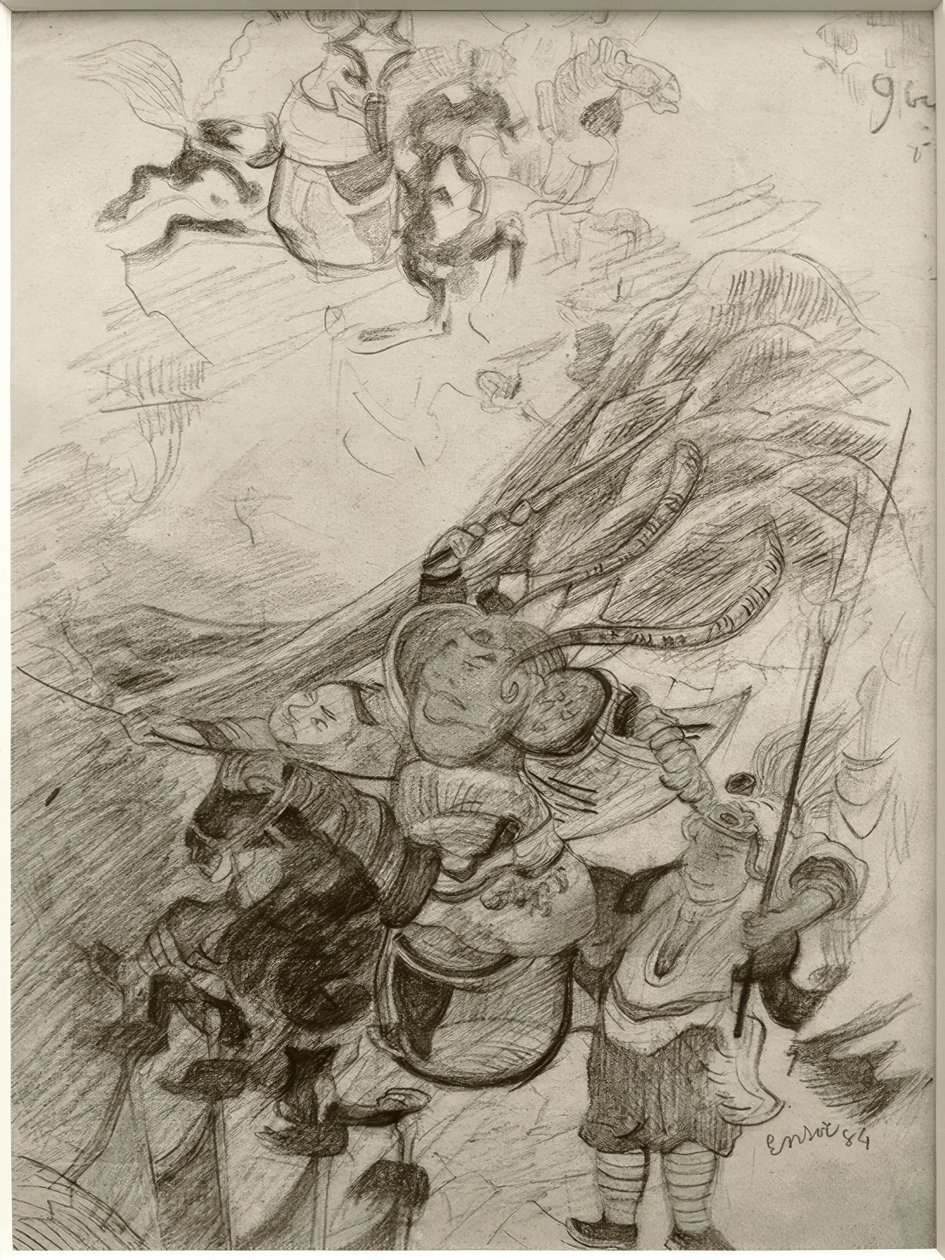 Chinoiserie (chińscy wojownicy) autorstwa James Sidney Ensor
