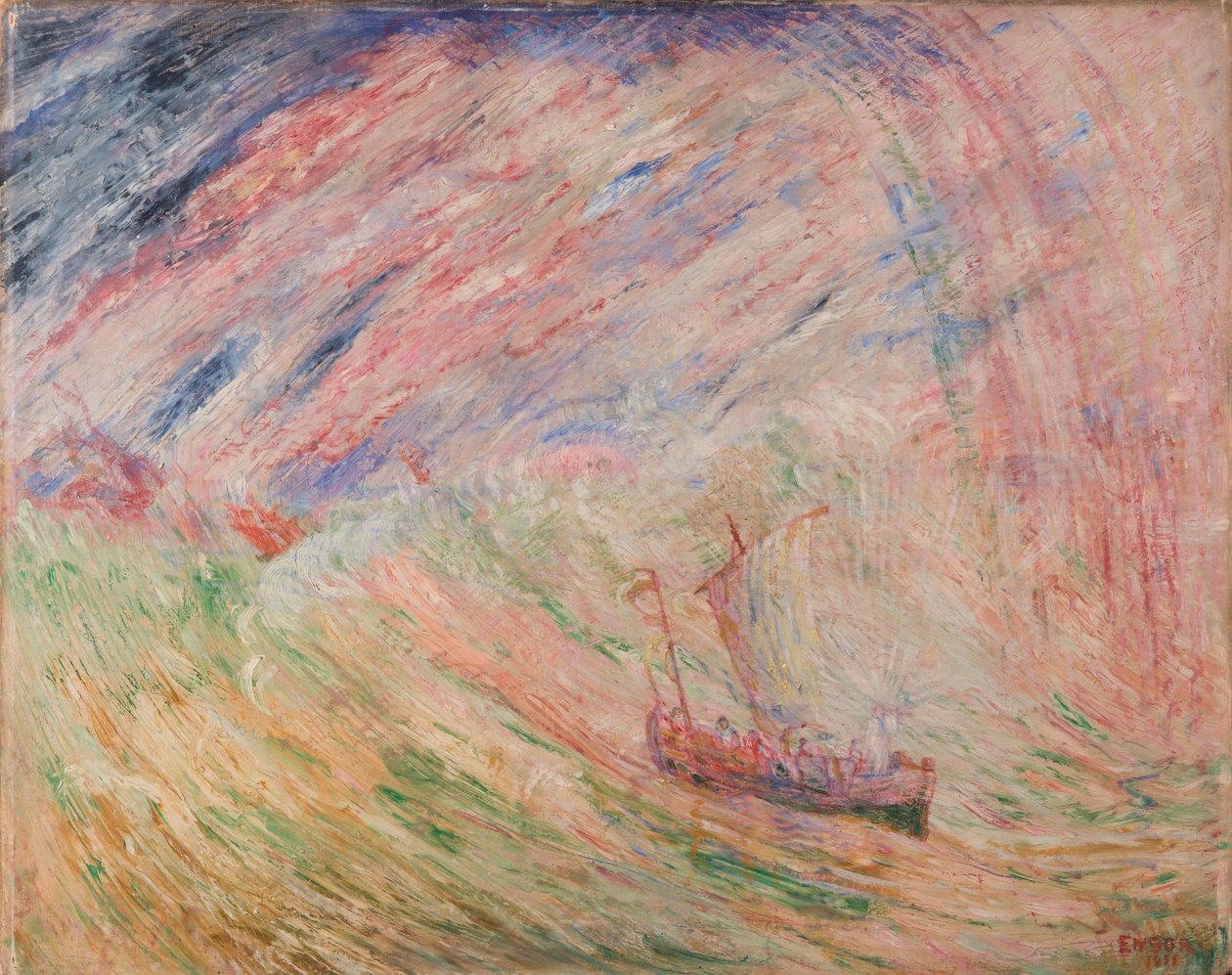 Chrystus uspokajający wody autorstwa James Ensor