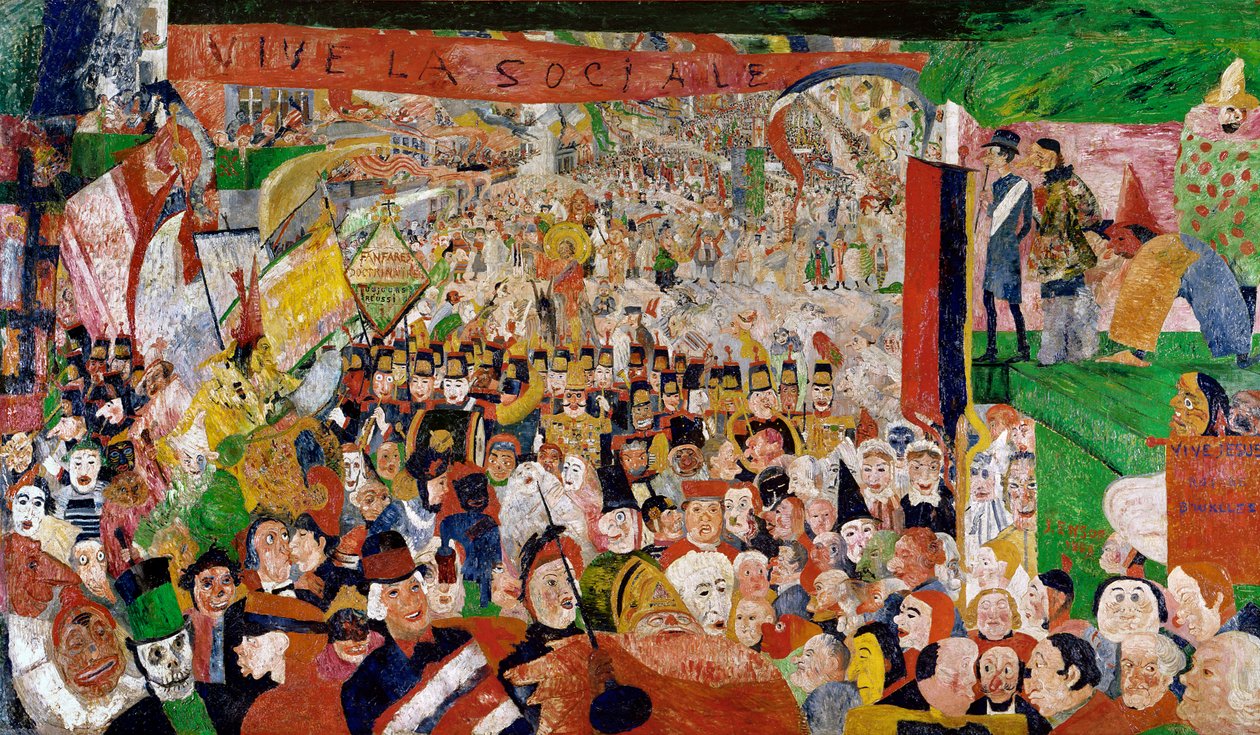 Triumfalny wjazd Chrystusa do Brukseli autorstwa James Ensor