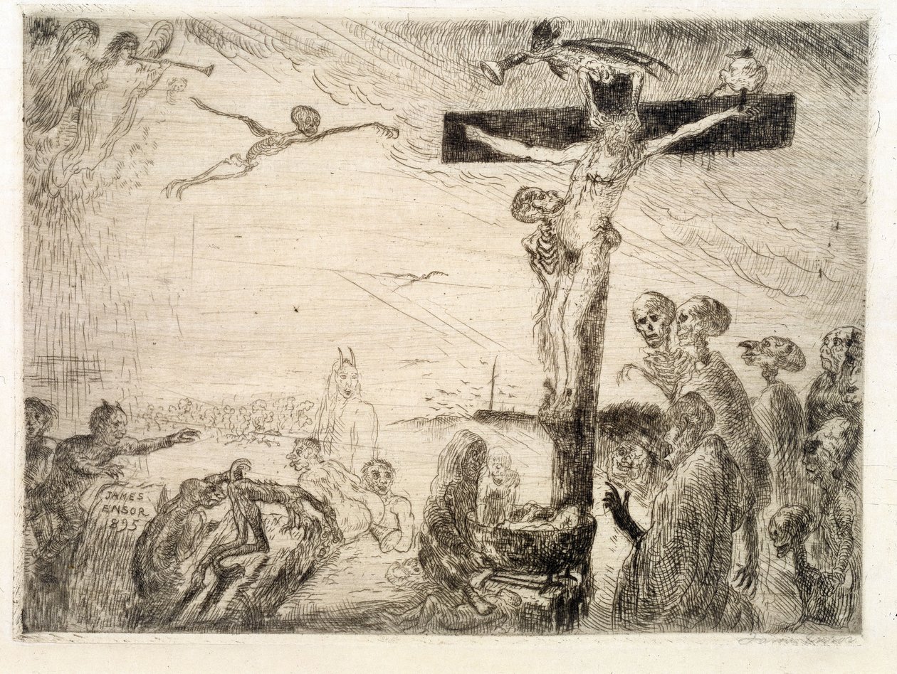 Chrystus dręczony przez diabły autorstwa James Ensor