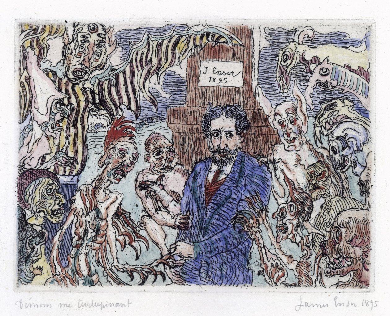 Demony, które mnie dręczą (Démons me turlupinant) autorstwa James Ensor