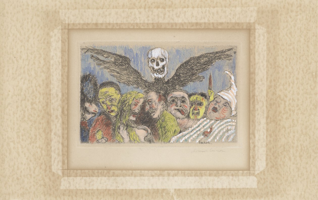 Grzechy główne pokonane przez śmierć autorstwa James Ensor