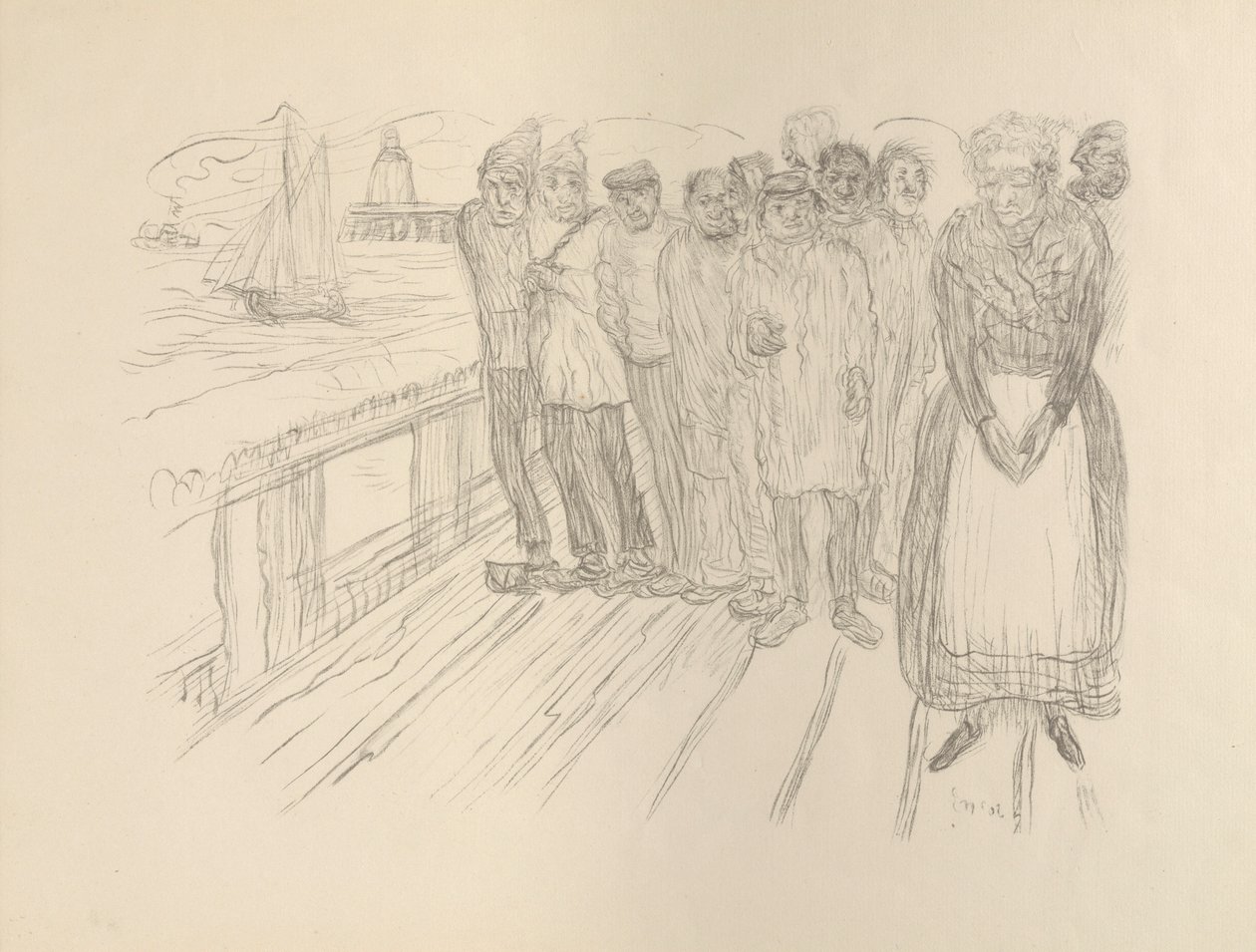Rybacy (Nędznicy) autorstwa James Ensor