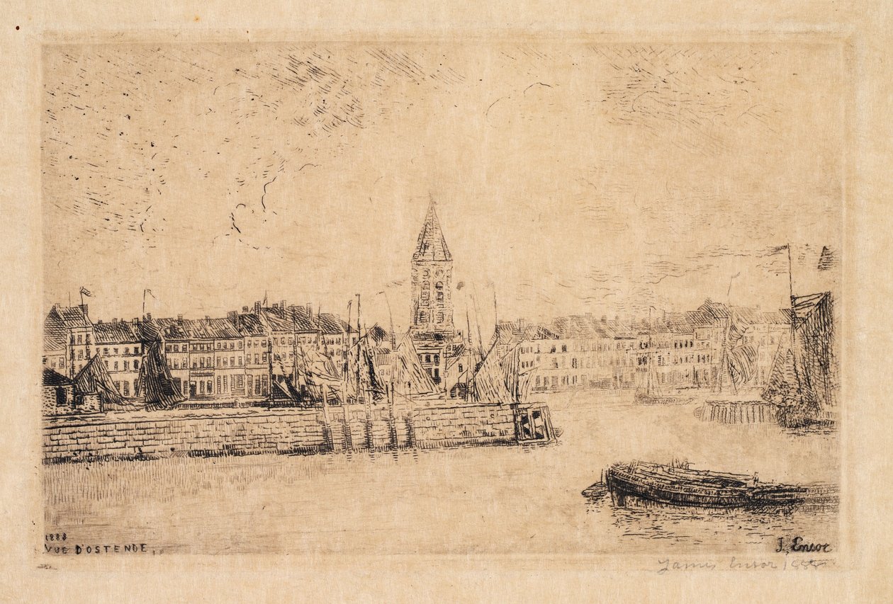 Widok na Ostendę od strony wschodniej autorstwa James Ensor