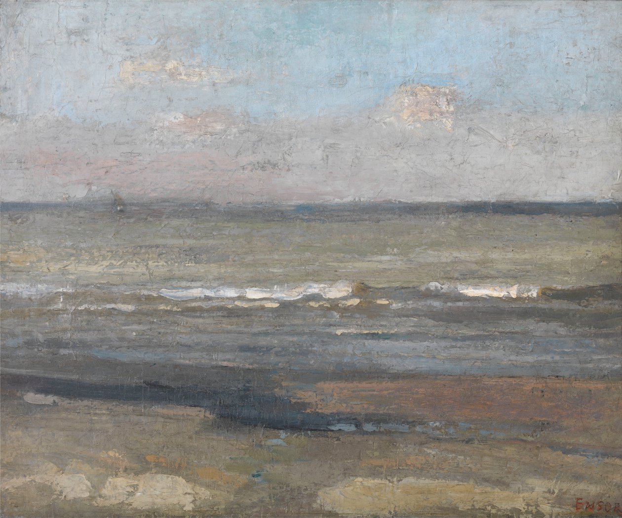 Szary pejzaż morski autorstwa James Ensor