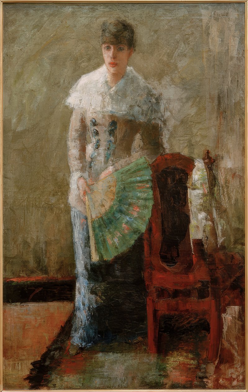 Dama z wachlarzem autorstwa James Sidney Ensor
