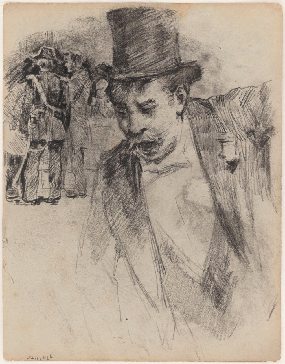 Mężczyzna w cylindrze autorstwa James Ensor