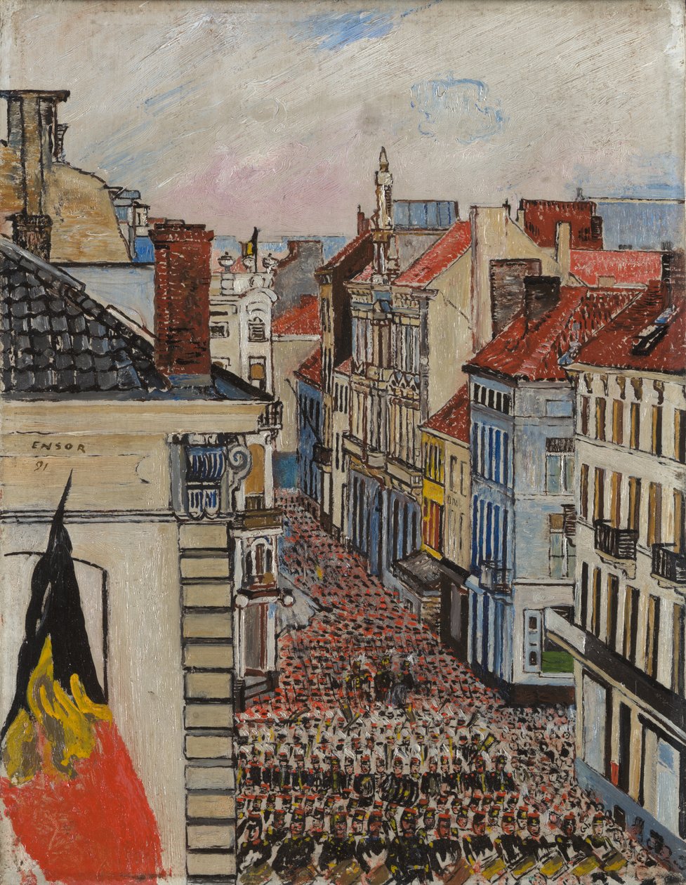 Muzyka w Vlaanderenstraat autorstwa James Ensor