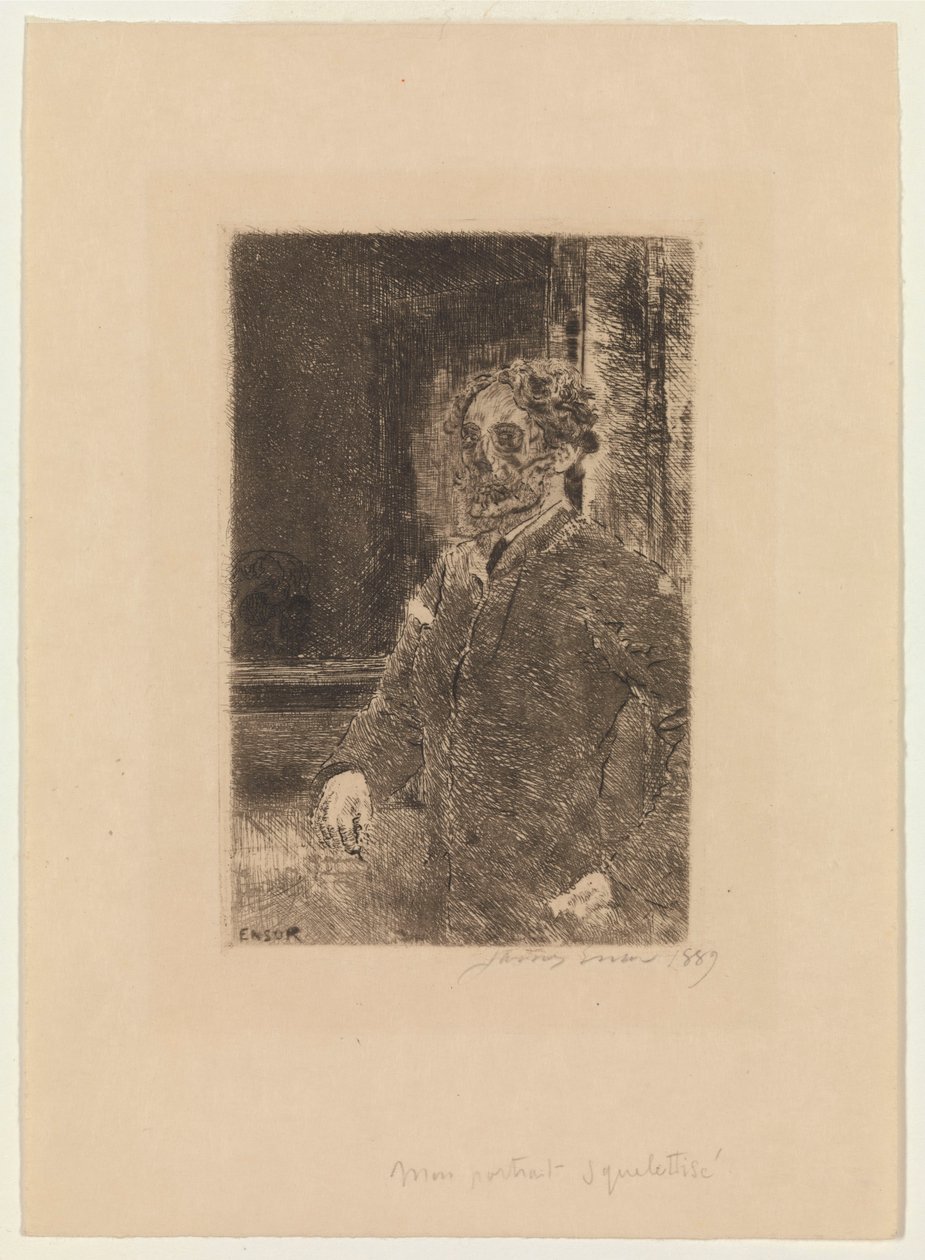 Mój portret jako szkielet autorstwa James Ensor
