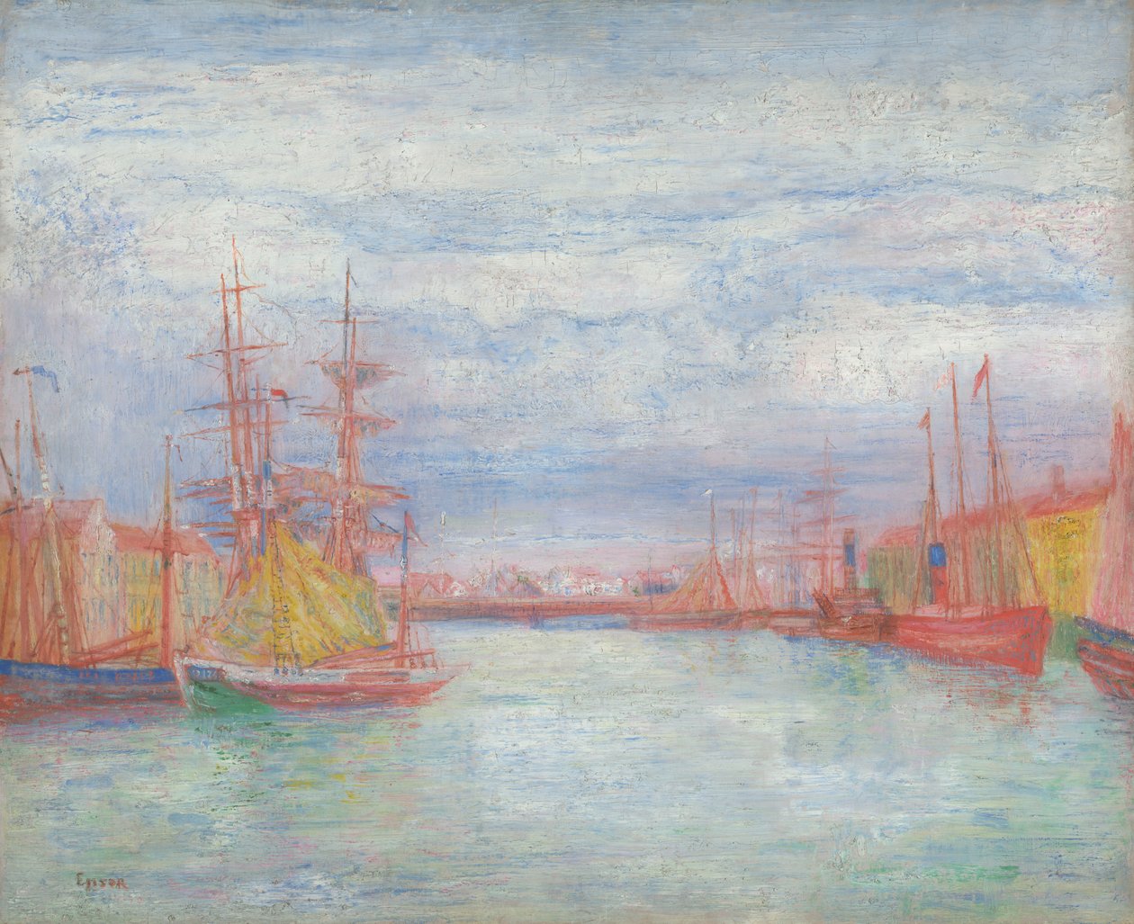 Port w Ostendzie autorstwa James Ensor