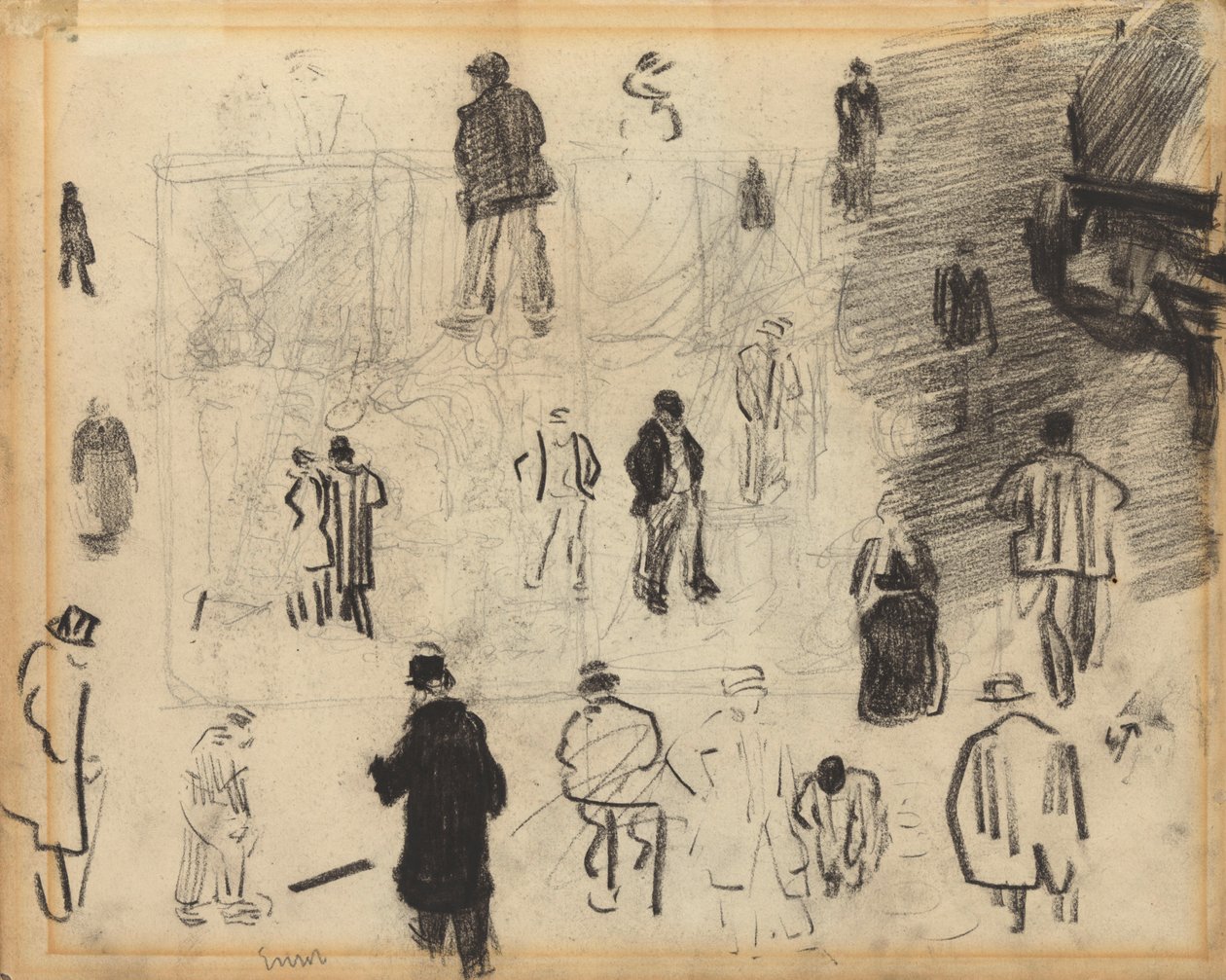 Recto: taczka i postacie autorstwa James Ensor