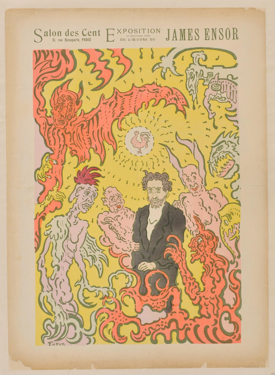 Salon des Cent. Dezember 1898 autorstwa James Ensor