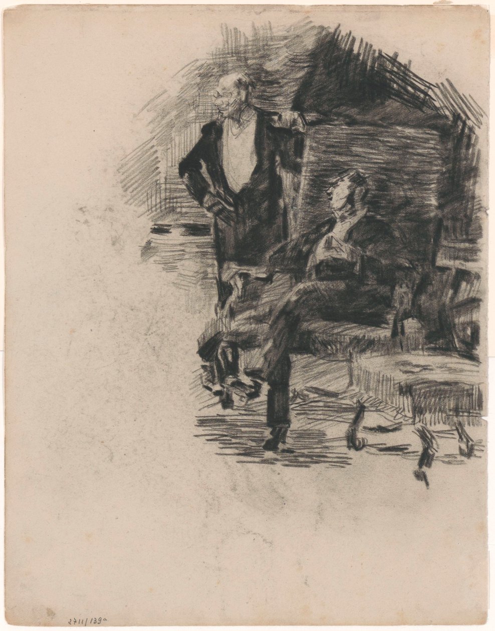 Siedzący i stojący gentleman autorstwa James Ensor