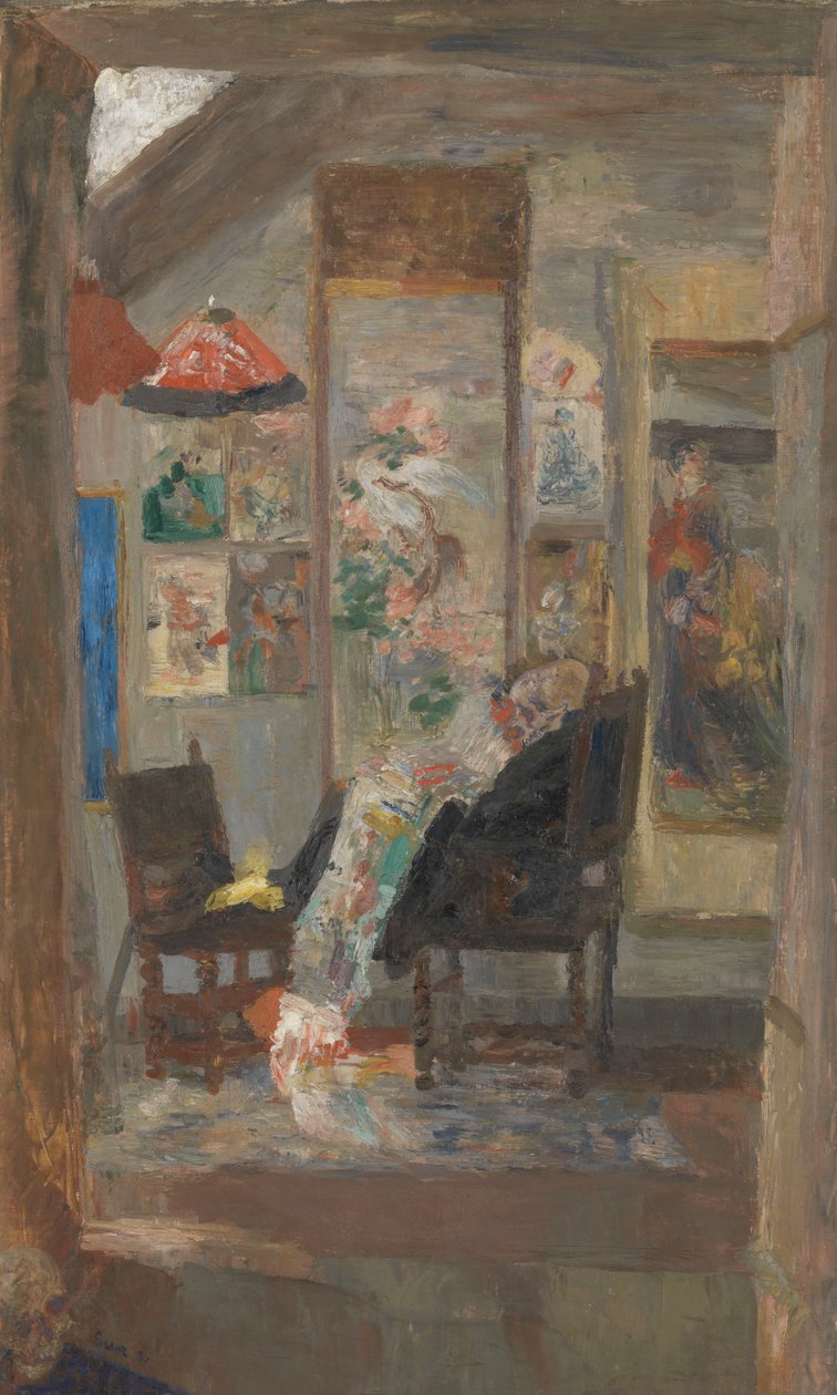 Szkielet Patrząc na Chinoiserie autorstwa James Ensor