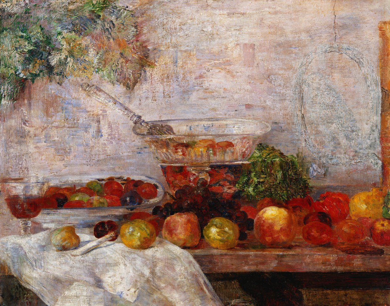 Martwa natura z papugą; Nature Morte au Perroquet autorstwa James Ensor