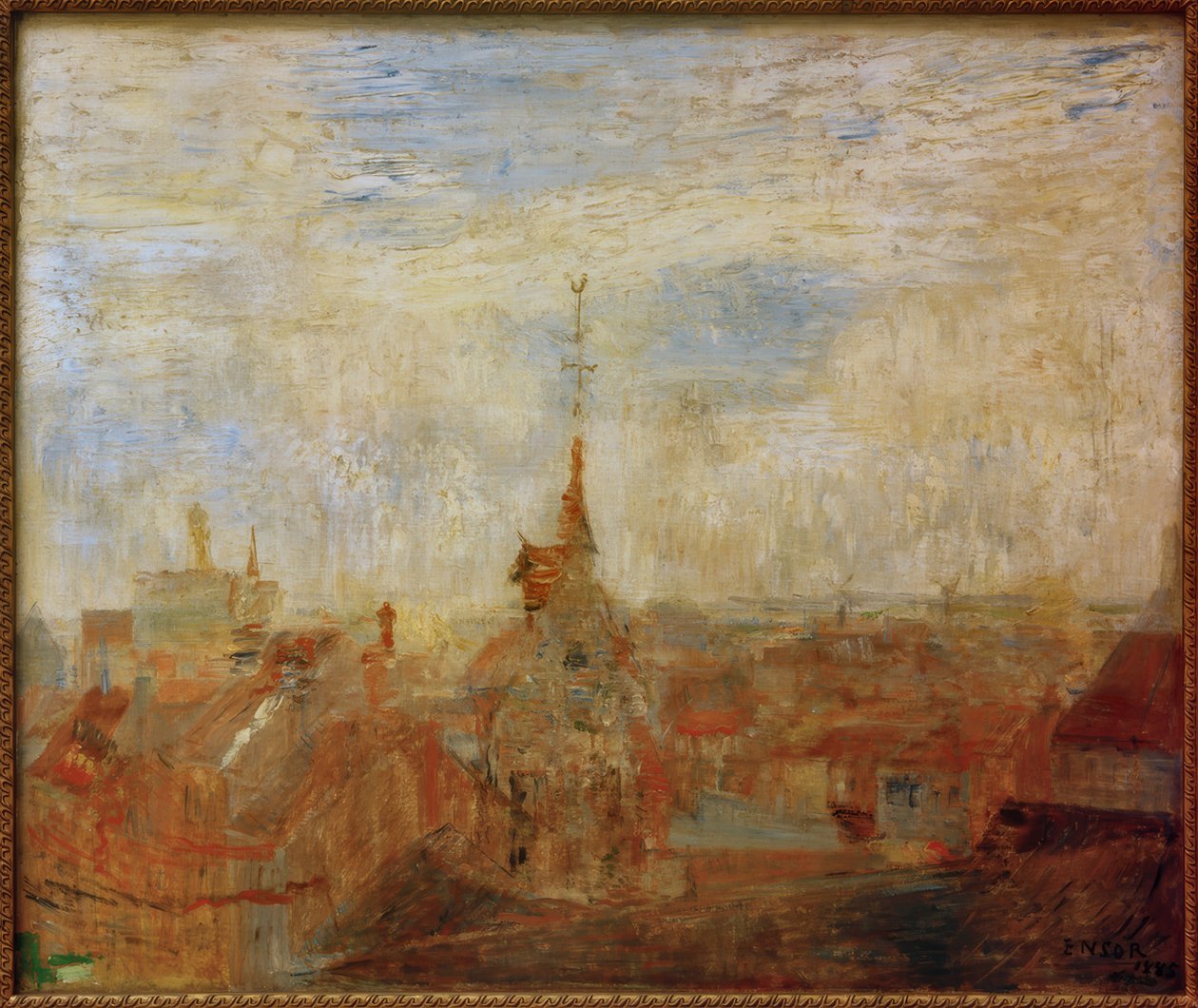 Twoje dachy Ostendy autorstwa James Sidney Ensor