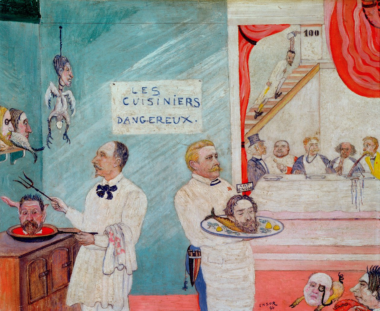Niebezpieczni kucharze autorstwa James Ensor