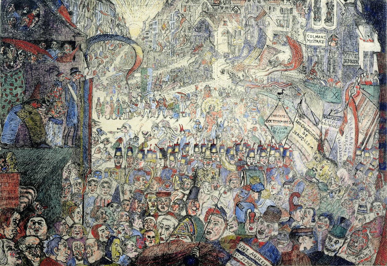 Wejście Chrystusa do Brukseli autorstwa James Ensor