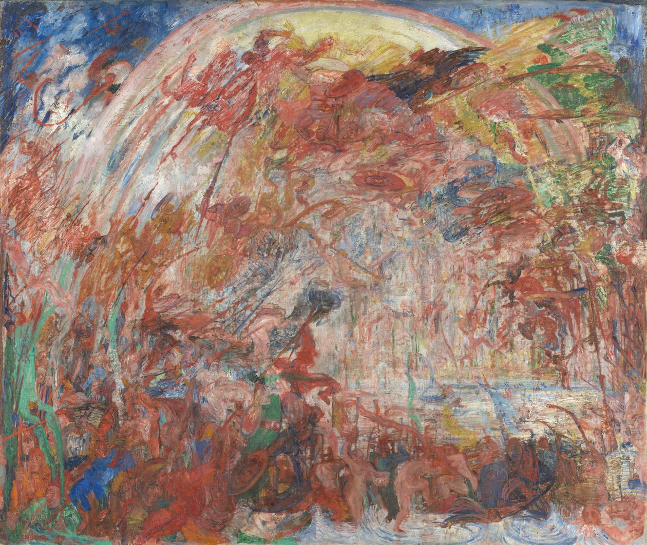 Upadek zbuntowanych aniołów autorstwa James Ensor
