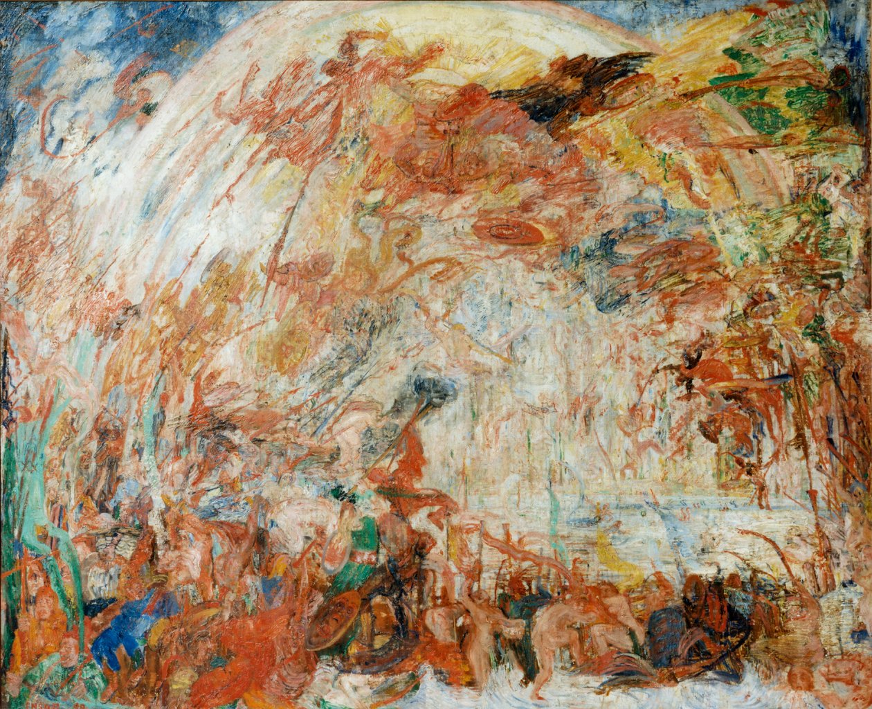 Upadek zbuntowanych aniołów, 1889. autorstwa James Ensor