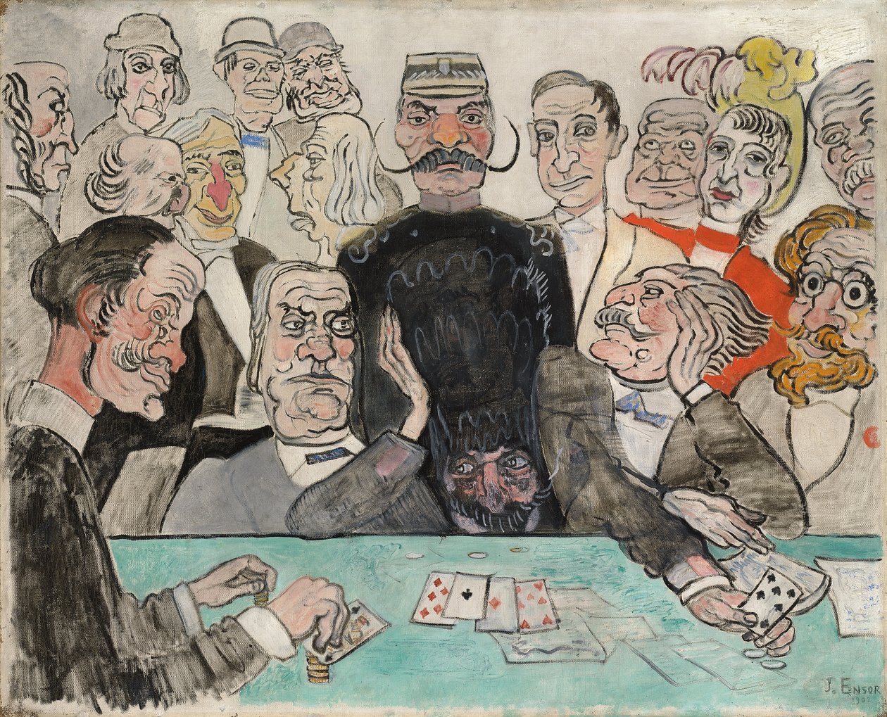 Hazardziści; Gracze autorstwa James Ensor