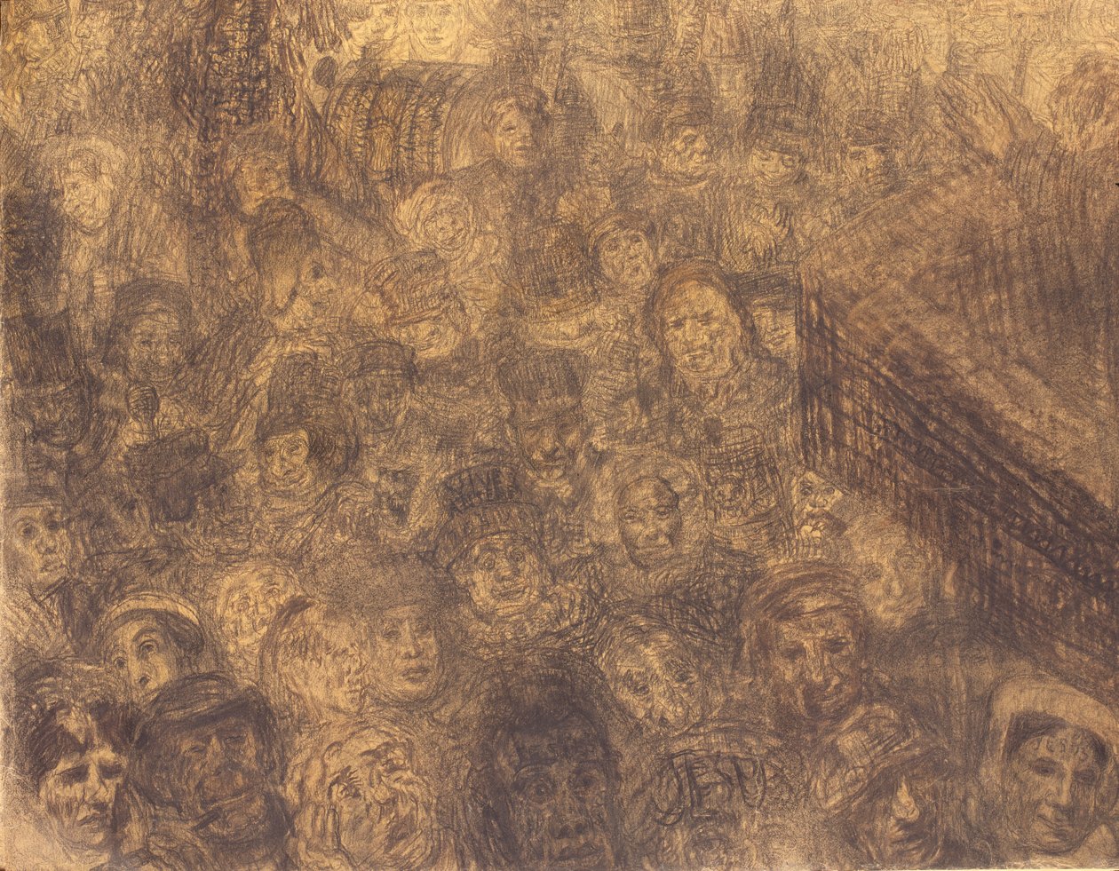 Żywy i promienny: wjazd Chrystusa do Jerozolimy (conte) autorstwa James Ensor