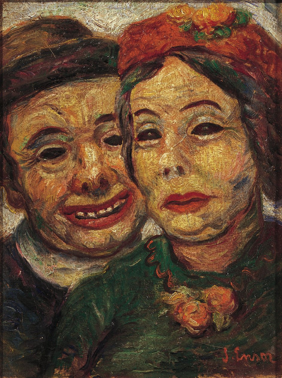 Zamaskowana Para autorstwa James Ensor