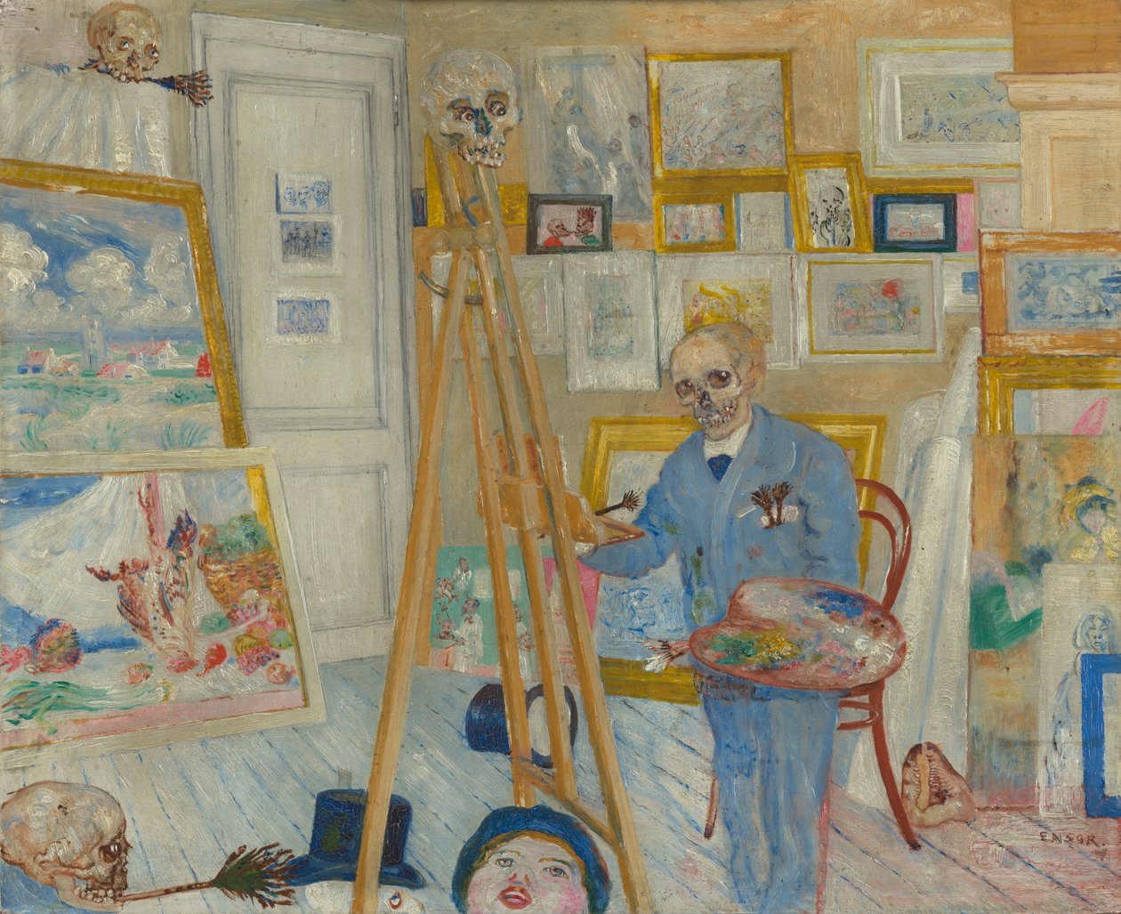Malarz szkieletów autorstwa James Ensor