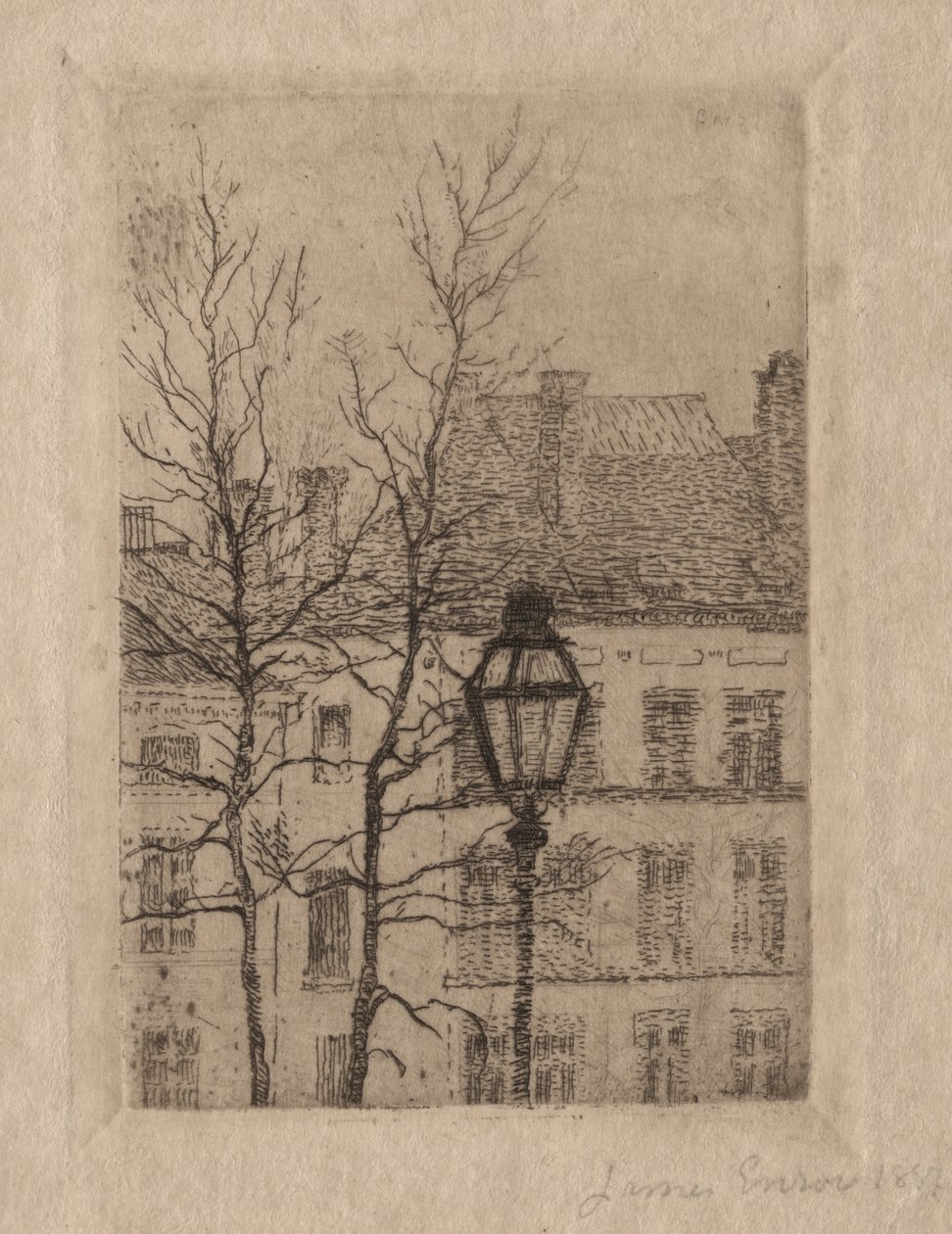 Lampa uliczna autorstwa James Ensor