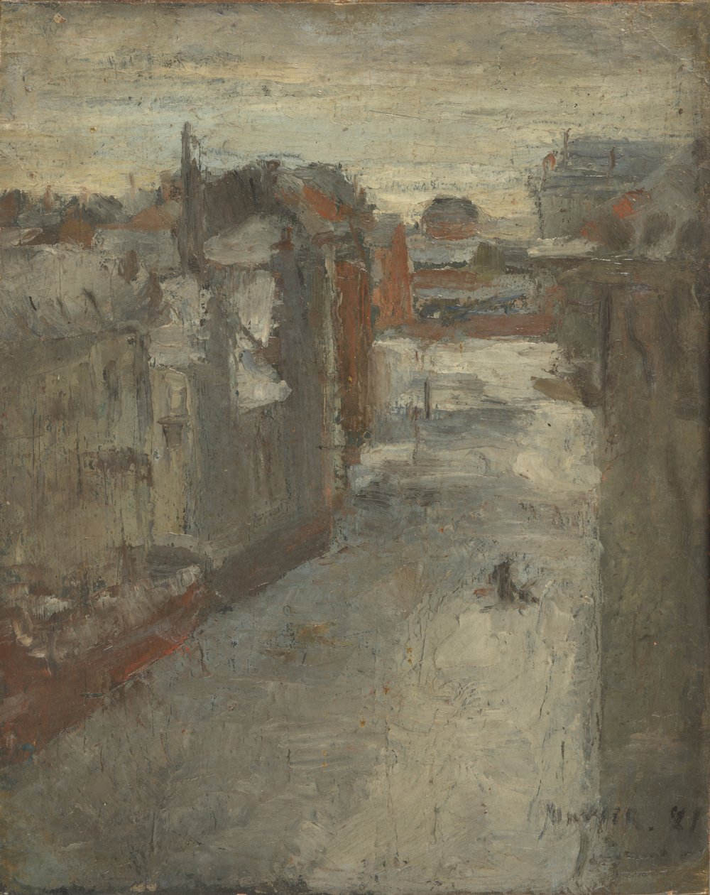 Van Iseghemlaan w śniegu autorstwa James Ensor