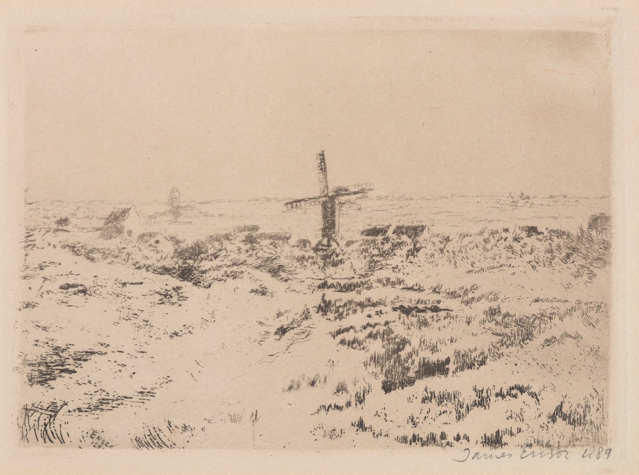 Wiatrak w Mariakerke autorstwa James Ensor