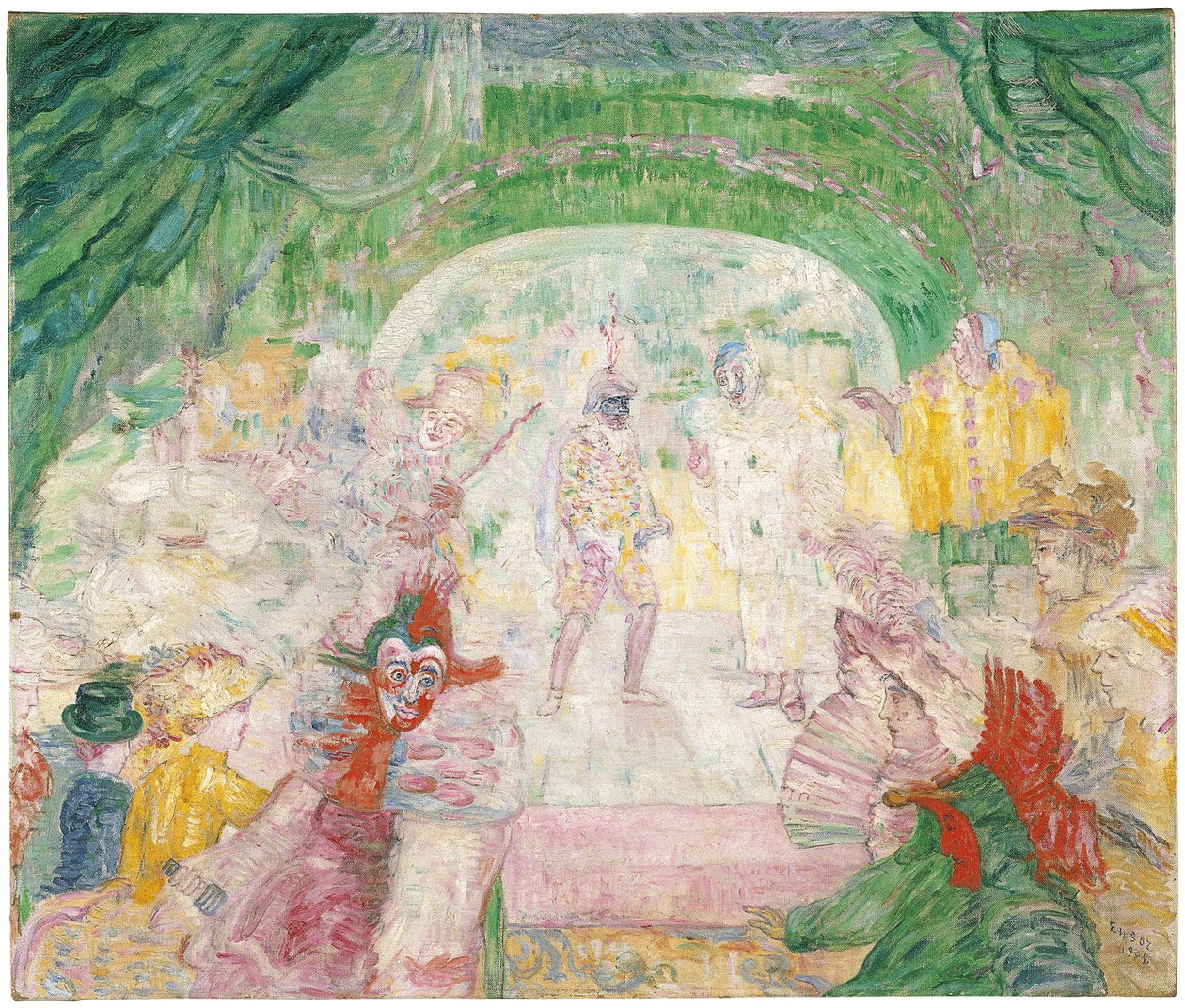 Teatr Masek, 1908 autorstwa James Ensor