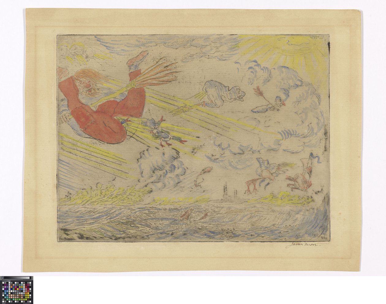 Zauberer im Sturmwind autorstwa James Ensor