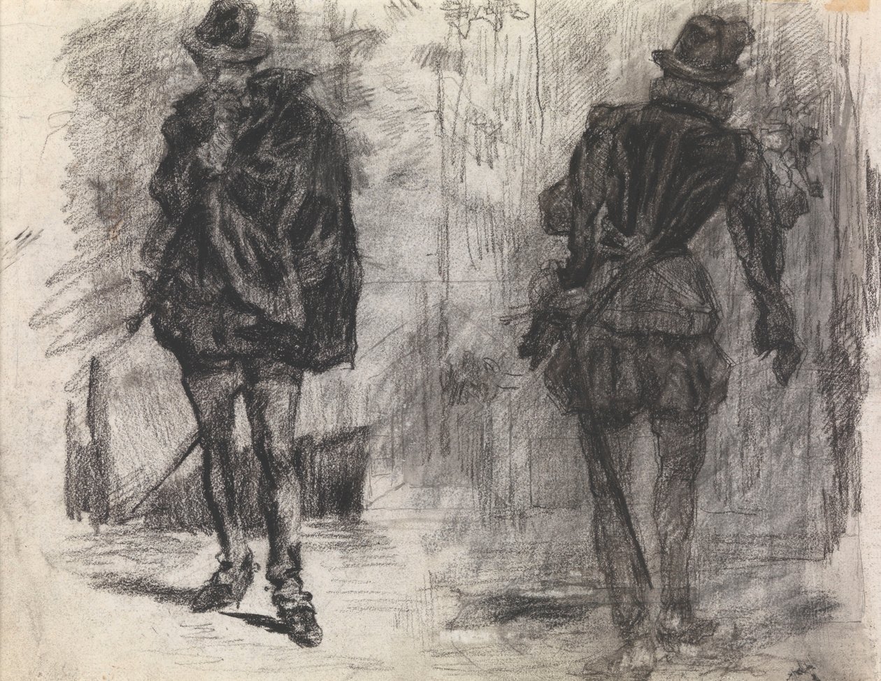 Dwóch hiszpańskich żołnierzy, jeden widziany z przodu, drugi z tyłu autorstwa James Ensor