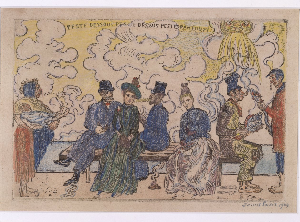 Zniszczenie na dole, zniszczenie na górze, zniszczenie wszędzie autorstwa James Ensor