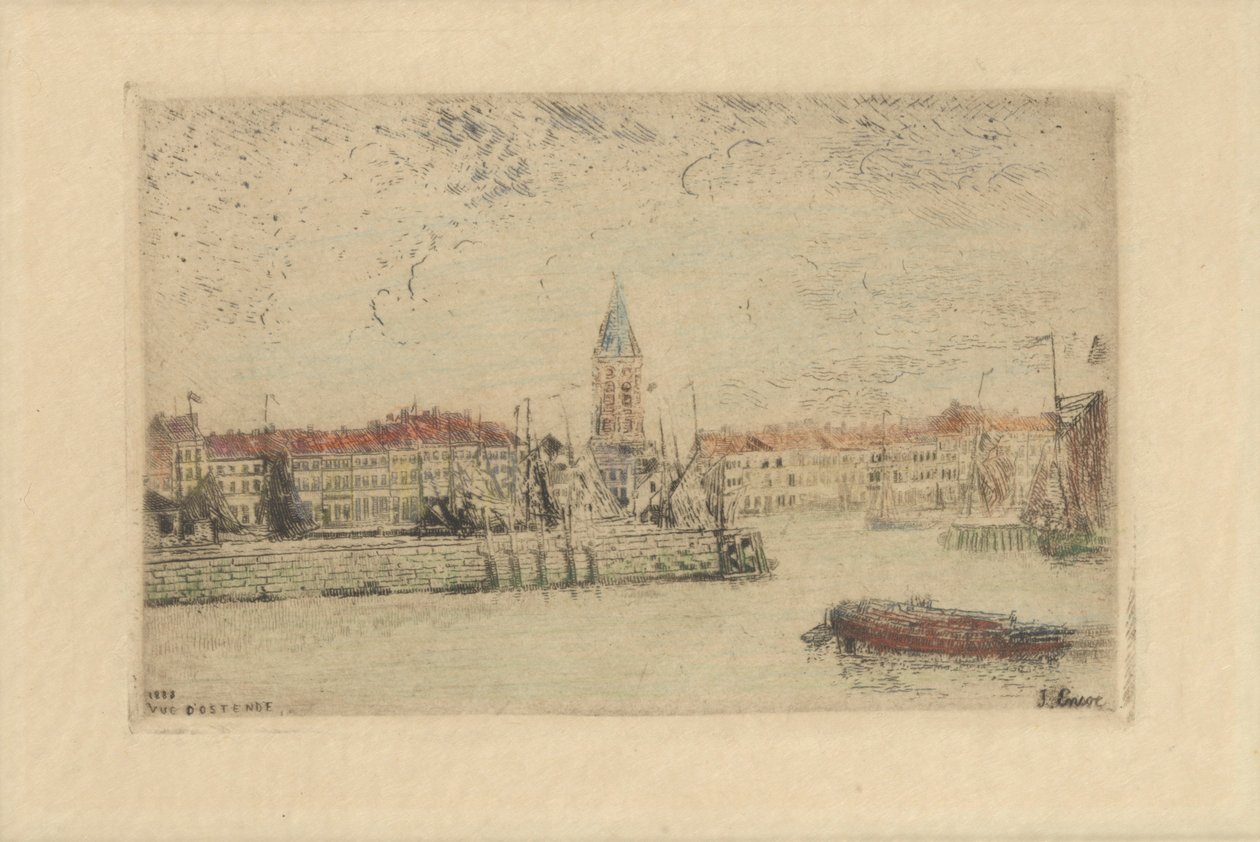Widok Ostendy od wschodu autorstwa James Ensor