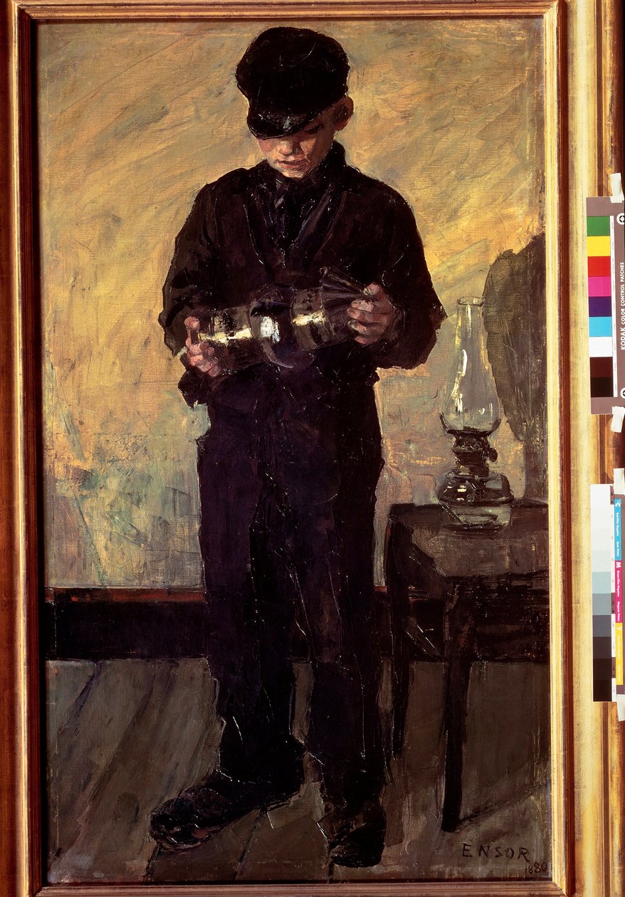 mały naprawiacz lamp naftowych autorstwa James Ensor