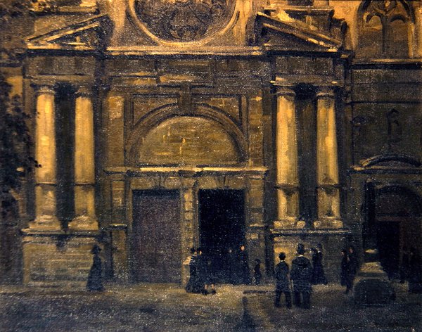 Portal, ok. 1910 (olej na płótnie) autorstwa James Ferrier (attr. to) Pryde