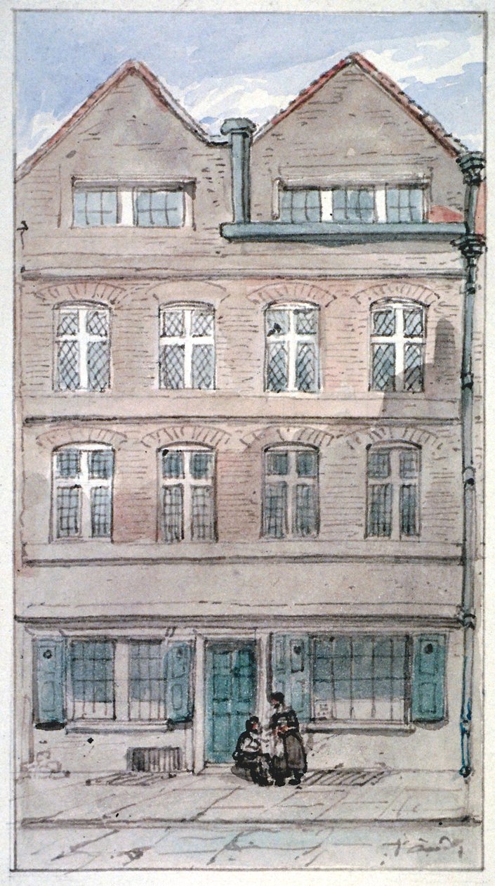 Widok nr 2 Blackhorse Alley, Fleet Street, City of London, 1850 autorstwa James Findlay