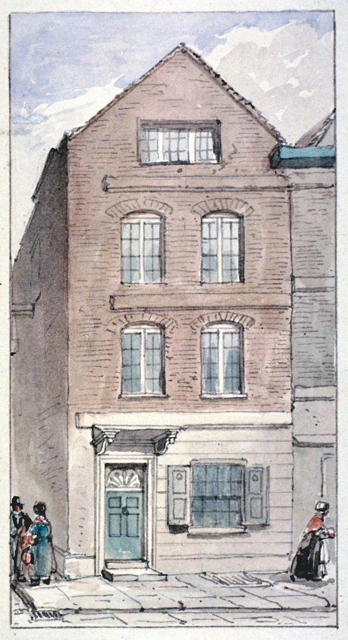 Widok nr 7 Blackhorse Alley, Fleet Street, City of London, 1850 autorstwa James Findlay