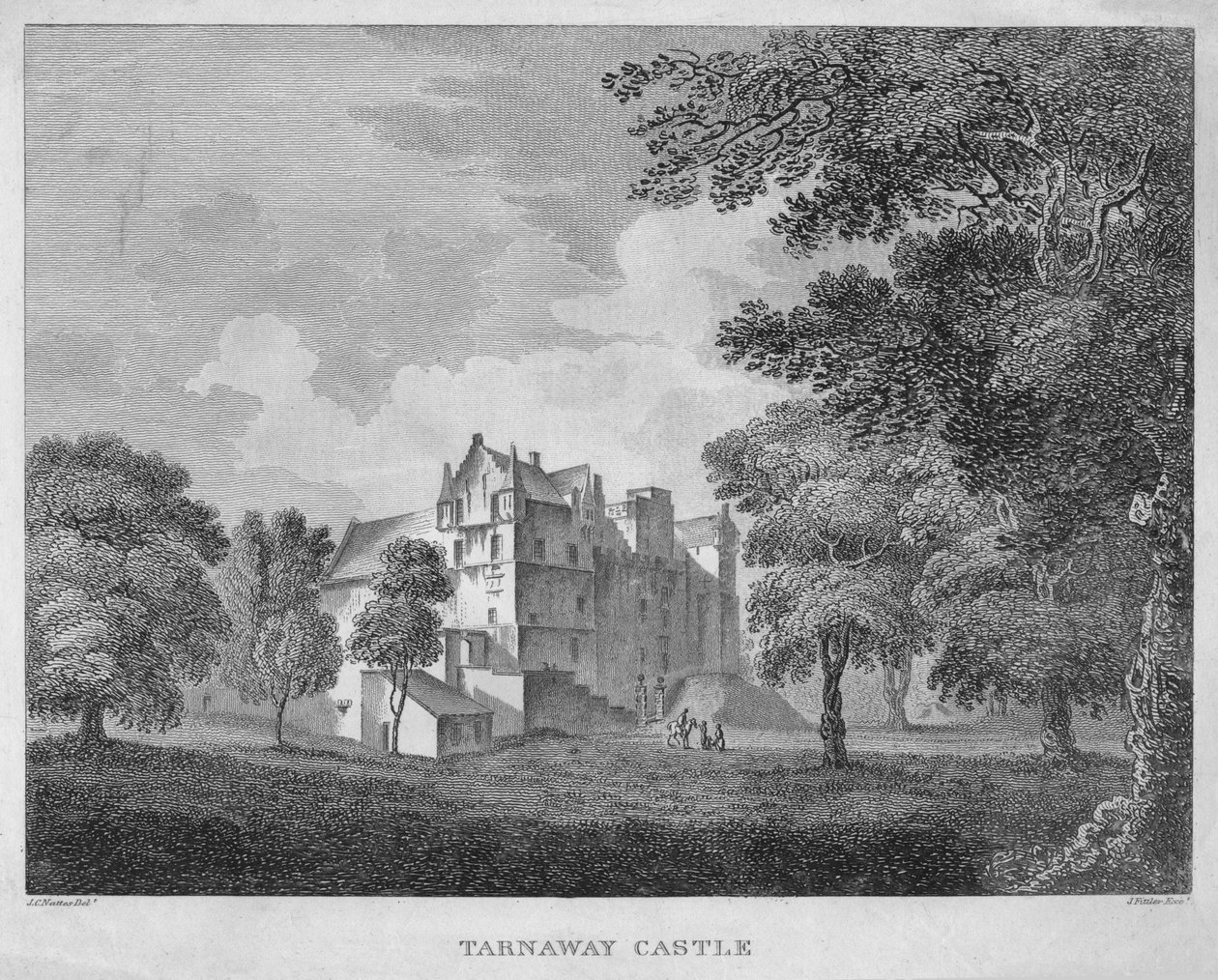Zamek Tarnaway, 1804 autorstwa James Fittler