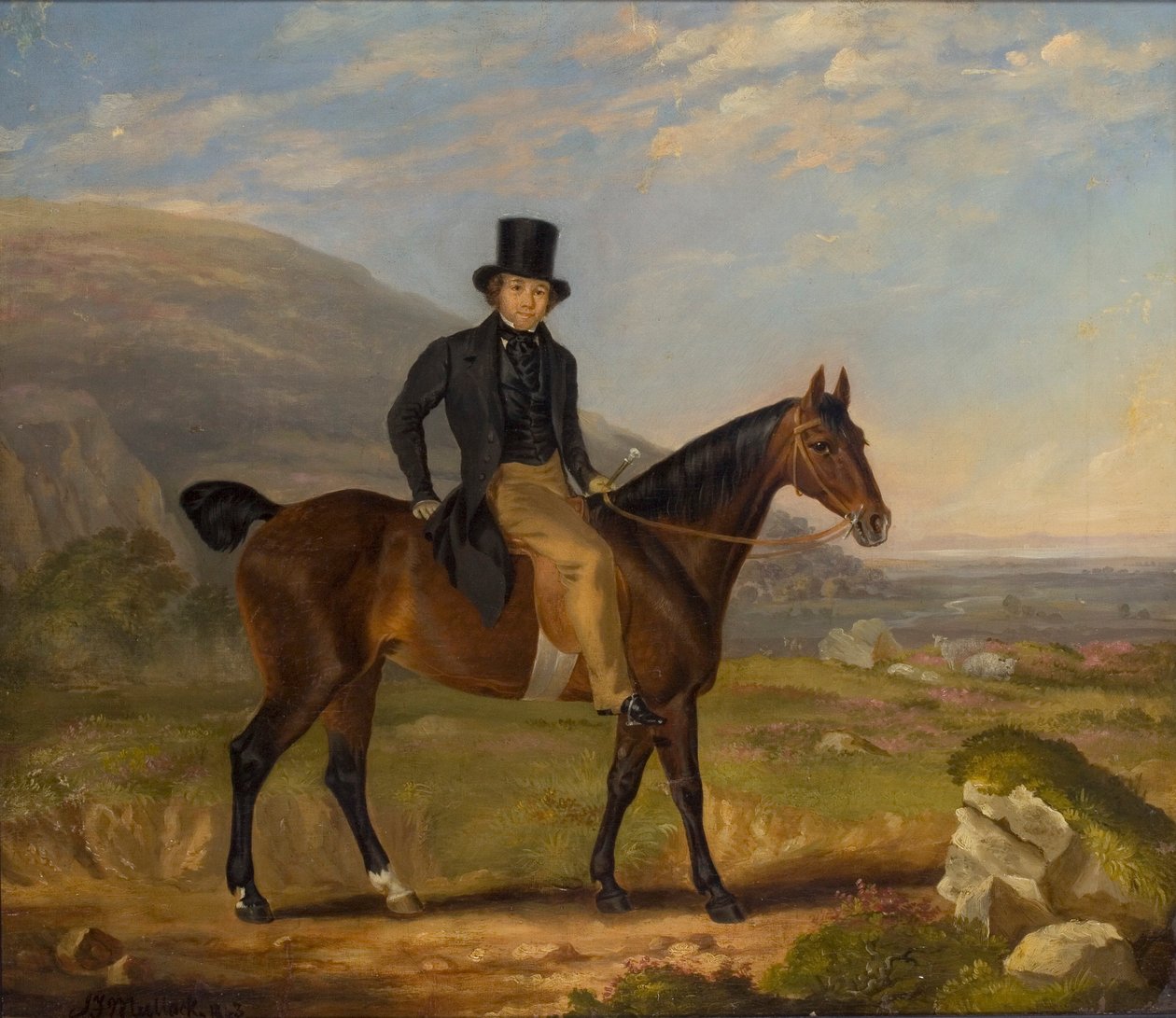 „Dżentelmen na koniu”, 1843 autorstwa James Flewitt Mullock