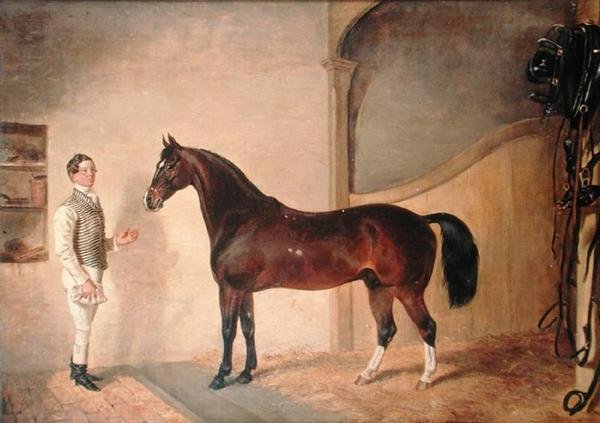 Pan młody z Hunterem w Tredegar Estate, Monmouthshire autorstwa James Flewitt Mullock