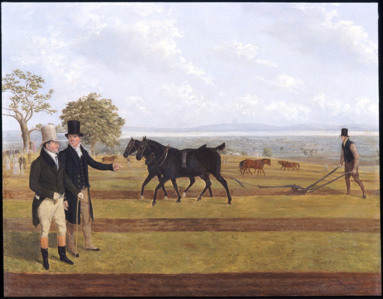 Sir Charles Morgan na meczu orki w Castleton autorstwa James Flewitt Mullock