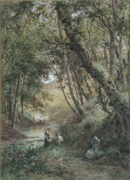 Nad strumieniem (akwarela na papierze) autorstwa James George Bingley