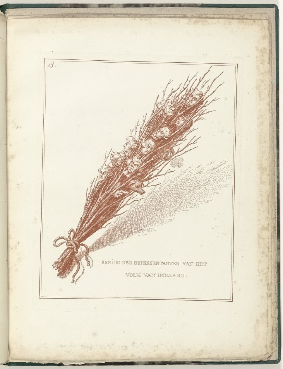 Plaga Tymczasowych Przedstawicieli Ludu Holandii, 1795 Niektórzy przedstawiciele narodu holenderskiego (tytuł na obiekcie) Hollandia Regenerata (tytuł serii) autorstwa James Gillray (possibly)